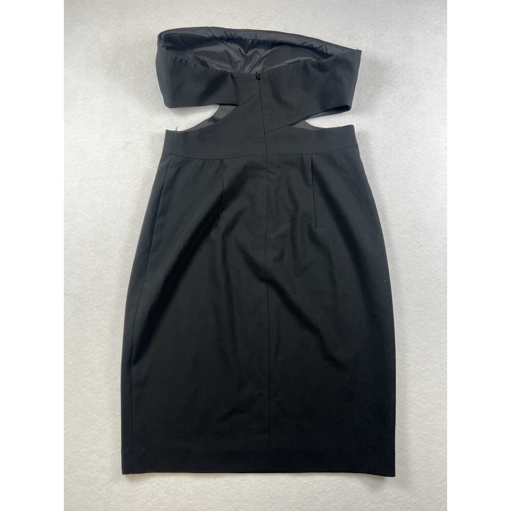 Black Halo Roxy Womens Black Knee‎ Length Strapless Cut Out Sheath Dress Size 4 - Picture 2 of 9